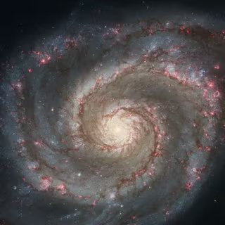 Une image provenant des observations de Hubble et montrant la galaxie spirale Messier 51. © Nasa